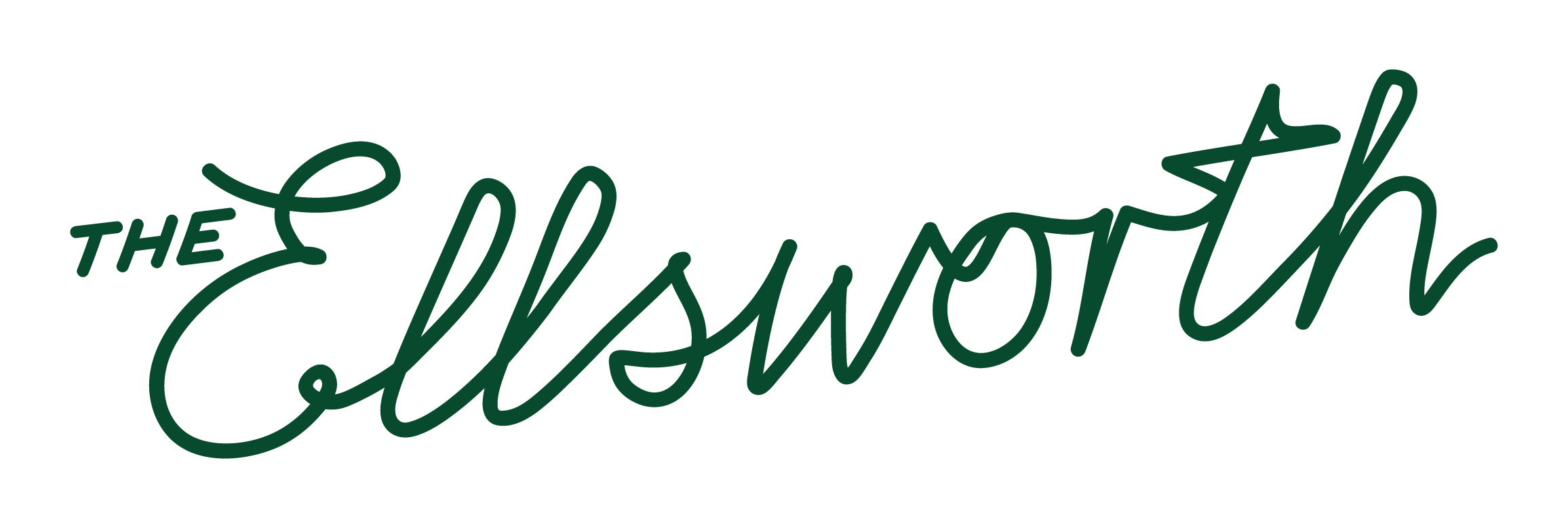 The Ellsworth logo on a green background.